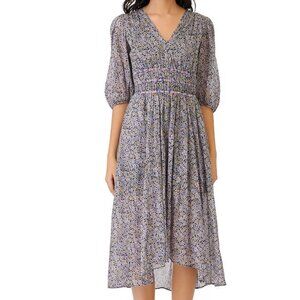 Maje Rilota Floral Midi Dress